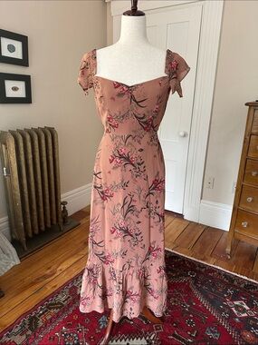 Reformation Dusty Rose Butterfly Dress